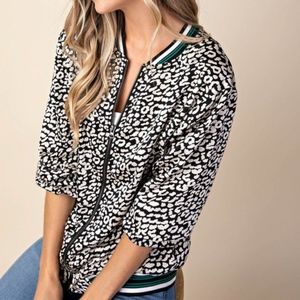NWT Leopard Print Bomber Jacket